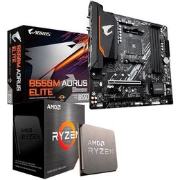 Kit Placa-Mãe Gigabyte B550M Aorus Elite AM4 + Processador AMD Ryzen 7 5700X