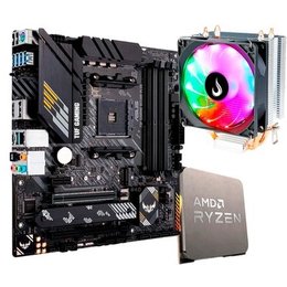 Placa-Mãe ASUS TUF Gaming B550M-Plus, mATX, DDR4 + Processador AMD Ryzen 7 5700X + Air Cooler Gamer Rise Mode Z5