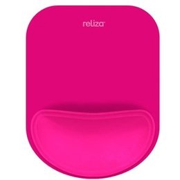 Mousepad Ergonômico Reliza Compact, Com Apoio de Pulso em Gel, Magenta - 010855