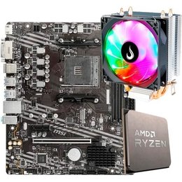 Placa-Mãe MSI B550M-A PRO + Processador AMD Ryzen 7 5700X + Air Cooler Gamer Rise Mode Z5
