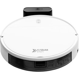 Robô Aspirador e Passa Pano KABUM! smart 100 - 5 Modos de Limpeza, Sensor Anti-Queda, Carregamento Automático, Aplicativo, Bivolt, Branco - KBSF005