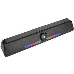 Caixa de Som Gamer Rise Mode Aura Sound S6, RGB Rainbow, Bluetooth, 5W*2, Preto - RM-SP-06-RGB