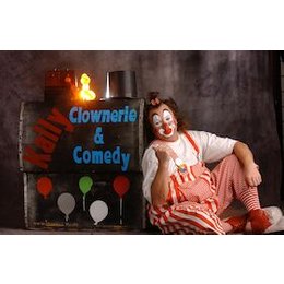 Kinder - Zwei Clowns warten auf die Kinder in Großröhrsdorf