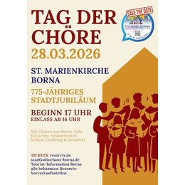 Tag der Chöre - Ein musikalisches Fest zum Stadtjubiläum „775 Jahre Borna“ in Borna