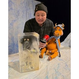 Mama Muh im Schnee in Pforzheim