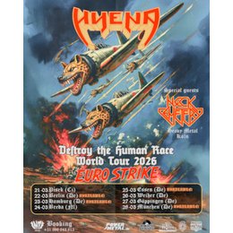 HYENA - Destroy The Human Race - World Tour - Euro Strike 2026 in Mörlenbach