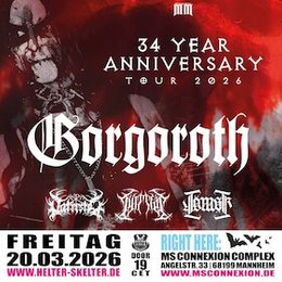 Gorgoroth • 34 Year Anniversary Tour 2026 - Support: Patristic, Tyrmfar, Lömsk in Mannheim