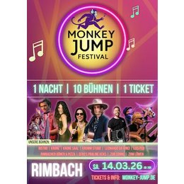 Monkey Jump Rimbach - 1 Nacht / 10 Bühnen/ 1 Ticket in Rimbach