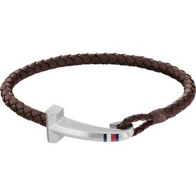 pulseira tommy hilfiger couro marrom  2790276