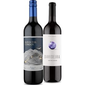 kit 2 dois tintos clássicos 2 vinhos