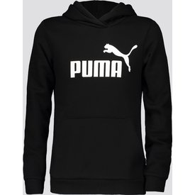 moletom puma essential logo juvenil preto