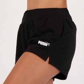 short moletom puma ess sweat feminino preto