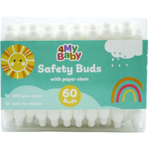 4mybaby Safety Cotton Buds – 60 stk