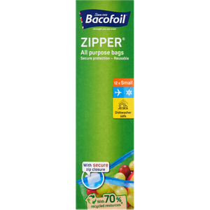 Bacofoil Lynlåsposer til Allround Brug Små - 12 stk