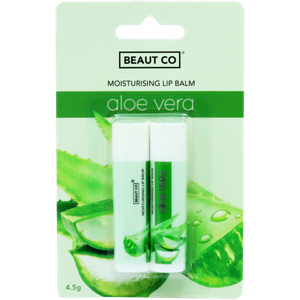 Beaut Co Fugtighedsgivende Aloe Vera Læbepomade Twin Pack – 4.5 g