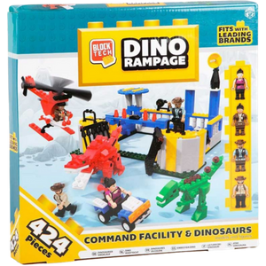 Block Tech Dino Rampage Command Facility & Dinosaurs – 424 stk