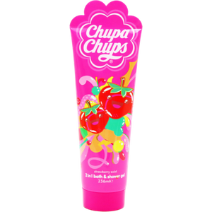 Chupa Chups 2-in-1 Strawberry Swirl Bath & Shower Gel – 236ml