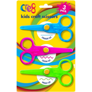 Cre8 Kids Craft Scissors – 3 stk