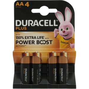Duracell Plus Batterier Mignon AA – 4 stk