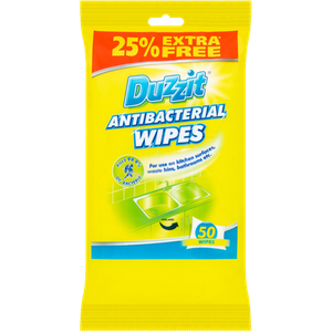 Duzzit Antibacterial Cleaning Wipes - 50 stk