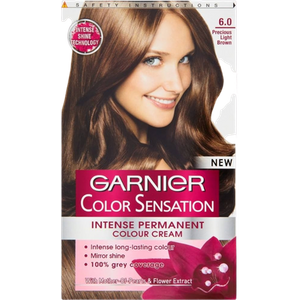 Garnier Color Sensation Intense Permanent Colour Cream - 6.0 Lys Brun Hårfarve