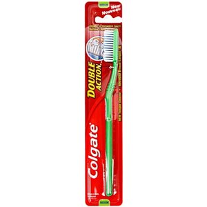 Colgate Double Action Tandbørste Medium - Grøn