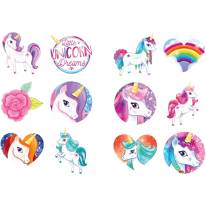Henbrandt Fun Tattoos Unicorn Assorted – 6 stk