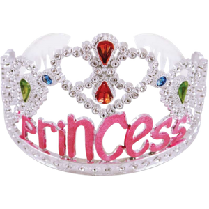 Henbrandt Silver & Pink Princess Tiara