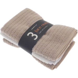 Microfibre Cleaning Face Cloths Assorted - 3 stk