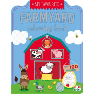 My Favourite Farmyard Farvelægningsbog med Klistermærker