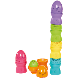 Tomy Toomies Hide & Squeak Æg-Stabelsæt
