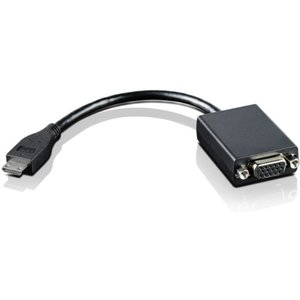 Lenovo ThinkPad 4X90F33442 Mini-HDMI to VGA Adapter, Black, 20cm, 1920x1200 Resolution