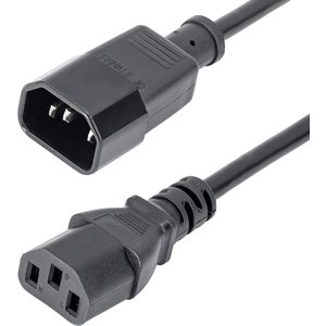 StarTech PXT1001M 1m Power Cord C14 to C13 Connectors Power Cable - Black