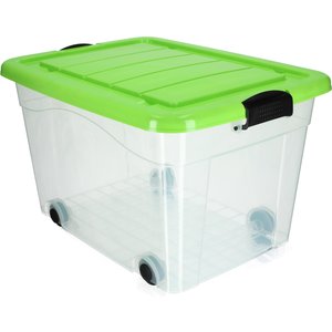 Plastikowy pojemnik na kółkach Vado 60L, zielony