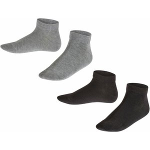 Glückliche Kinder Sneakersocken – Schwarz Grau – 35-38