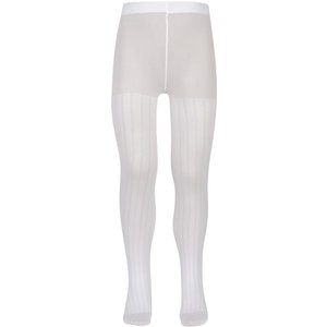 Kinderstrumpfhose 50 Denier Rib – Weiß – 134-146