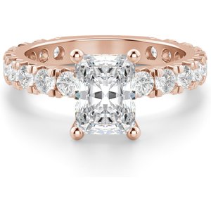 Anillo de Compromiso Corte Radiante 1.50 ct Gwyneth Diamante de Laboratorio Oro Rosa 585 (14K)