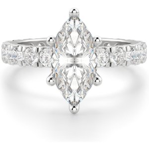 Anillo de Compromiso Corte Marquesa 0.50 ct Gwyneth Diamante de Laboratorio Oro Blanco 585 (14K)