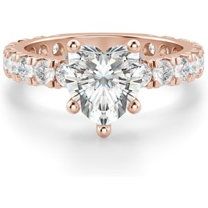 Anillo de Compromiso Corte Corazón 0.50 ct Gwyneth Diamante de Laboratorio Oro Rosa 585 (14K)