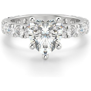 Anillo de Compromiso Corte Corazón 0.50 ct Gwyneth Diamante de Laboratorio Oro Blanco 585 (14K)