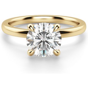 Anillo de Compromiso Corte Redondo 1.00 ct Solstice Diamante de Laboratorio Oro Amarillo 585 (14K)
