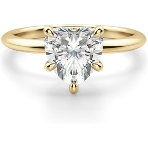 Anillo de Compromiso Clásico Corte Corazón 0.50 ct Hidden Halo Diamante de Laboratorio Oro Amarillo 585 (14K)