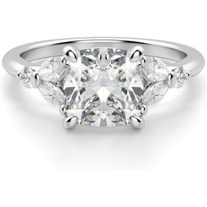 Anillo de Compromiso Corte Cojín 1.25 ct Haven Diamante de Laboratorio Oro Blanco 585 (14K)