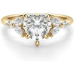 Anillo de Compromiso Corte Corazón 3.00 ct Haven Diamante de Laboratorio Oro Amarillo 585 (14K)
