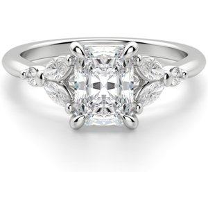 Anillo de Compromiso Corte Radiante 2.00 ct Haven Diamante de Laboratorio Oro Blanco 585 (14K)