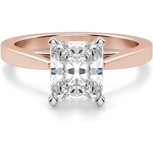 Cathedral Radiant 0.50 ct Pierścionek Zaręczynowy Diament Laboratoryjny 585 Różowe Złoto