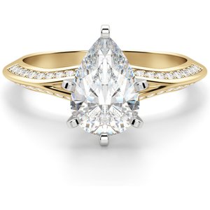 Irene Gruszkowy 0.50 ct Pierścionek Zaręczynowy Diament Laboratoryjny 585 Żółte Złoto (14K)