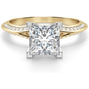 Irene Księżniczka 0.50 ct Pierścionek Zaręczynowy Diament Laboratoryjny 585 Żółte Złoto (14K)