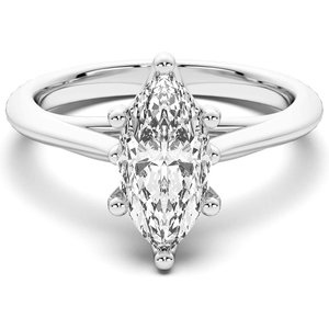 Bali Klasyczny Markizowy 0.50 ct Pierścionek Zaręczynowy Diament Laboratoryjny 585 Białe Złoto (14K)