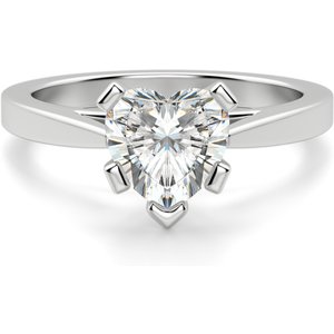 Cathedral Sercowy 0.50 ct Pierścionek Zaręczynowy Diament Laboratoryjny 585 Białe Złoto